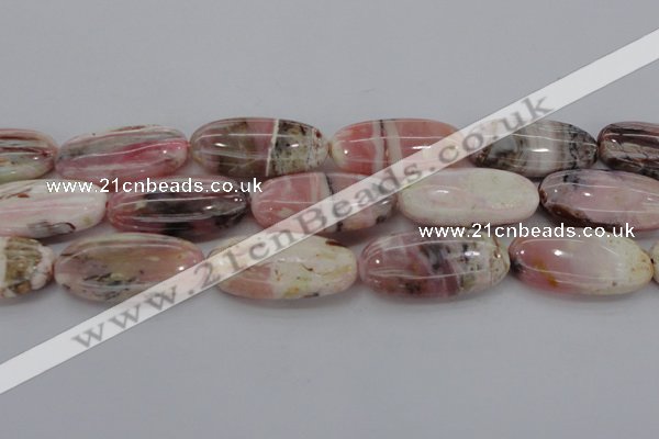 COP1284 15.5 inches 30*60mm oval natural pink opal gemstone beads