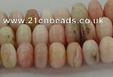 COP1286 15.5 inches 4*6mm rondelle natural pink opal beads