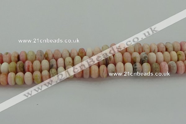 COP1287 15.5 inches 5*8mm rondelle natural pink opal beads