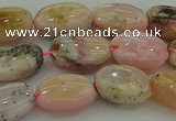 COP1290 15.5 inches 8*12mm oval natural pink opal beads