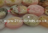 COP1291 15.5 inches 10*14mm oval natural pink opal beads