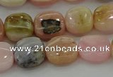 COP1299 15.5 inches 12*12mm square natural pink opal beads