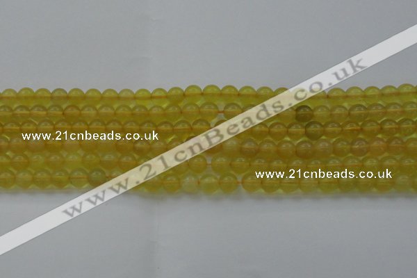 COP1301 15.5 inches 6mm round natural yellow opal gemstone beads