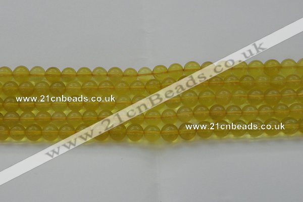 COP1302 15.5 inches 8mm round natural yellow opal gemstone beads