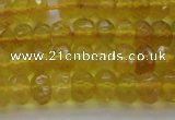 COP1310 15.5 inches 4*6mm faceted rondelle yellow opal gemstone beads