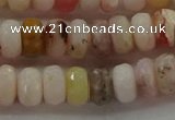 COP1322 15.5 inches 5*8mm faceted rondelle natural pink opal beads