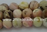 COP1332 15.5 inches 8mm round matte natural pink opal gemstone beads