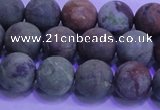 COP1352 15.5 inches 8mm round matte green opal gemstone beads