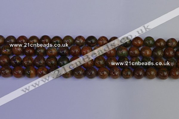 COP1364 15.5 inches 12mm round African green opal beads wholesale