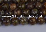 COP1371 15.5 inches 6mm round fire lace opal beads wholesale