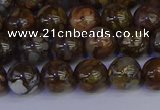 COP1372 15.5 inches 8mm round fire lace opal beads wholesale