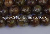 COP1373 15.5 inches 10mm round fire lace opal beads wholesale