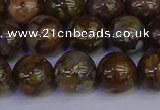 COP1374 15.5 inches 12mm round fire lace opal beads wholesale