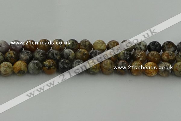 COP1384 15.5 inches 12mm round moss opal gemstone beads whholesale