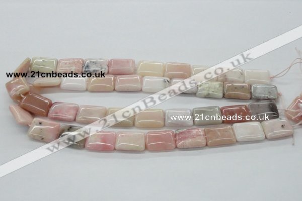 COP14 15.5 inches 15*20mm rectangle natural pink opal beads wholesale