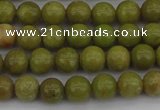 COP1400 15.5 inches 4mm round yellow opal gemstone beads