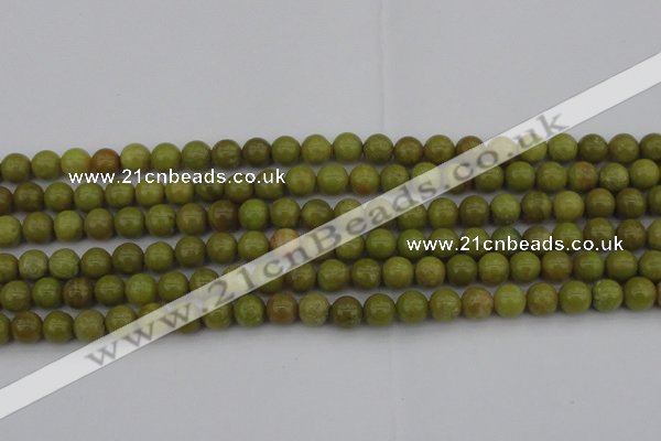 COP1401 15.5 inches 6mm round yellow opal gemstone beads