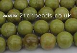 COP1402 15.5 inches 8mm round yellow opal gemstone beads