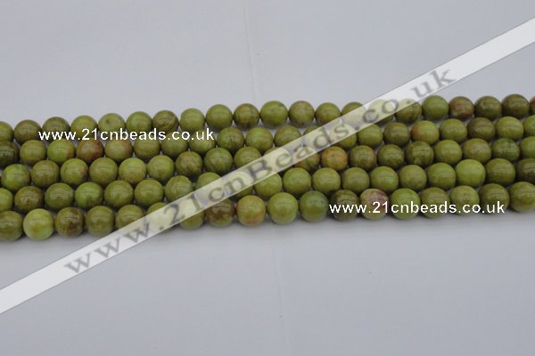 COP1402 15.5 inches 8mm round yellow opal gemstone beads