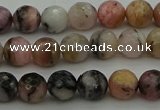 COP1412 15.5 inches 8mm faceted round natural pink opal gemstone beads