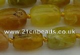 COP1422 15.5 inches 13*18mm drum yellow opal gemstone beads