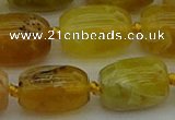 COP1423 15.5 inches 15*20mm drum yellow opal gemstone beads