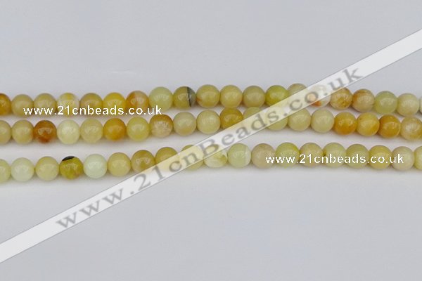 COP1427 15.5 inches 8mm round yellow opal beads wholesale