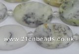 COP1433 15.5 inches 15*20mm oval white opal gemstone beads