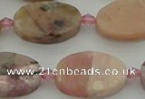 COP1438 15.5 inches 15*20mm oval natural pink opal gemstone beads