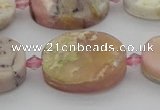 COP1439 15.5 inches 16*22mm oval natural pink opal gemstone beads