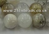 COP1453 15.5 inches 10mm round grey opal gemstone beads