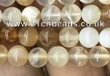 COP1456 15.5 inches 6mm round yellow opal gemstone beads