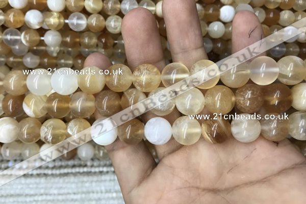 COP1459 15.5 inches 12mm round yellow opal gemstone beads