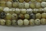 COP1470 15.5 inches 4mm faceted round African opal gemstone beads