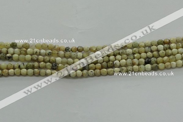 COP1470 15.5 inches 4mm faceted round African opal gemstone beads