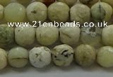 COP1471 15.5 inches 6mm faceted round African opal gemstone beads