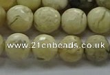 COP1472 15.5 inches 8mm faceted round African opal gemstone beads