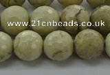 COP1473 15.5 inches 10mm faceted round African opal gemstone beads