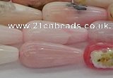 COP1490 15.5 inches 8*20mm teardrop natural pink opal beads