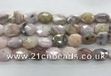 COP1495 12*16mm - 13*18mm faceted octagonal natural pink opal beads