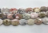 COP1496 18*25mm - 20*28mm faceted octagonal natural pink opal beads