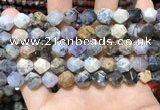 COP1518 15.5 inches 10mm faceted nuggets amethyst sage opal beads