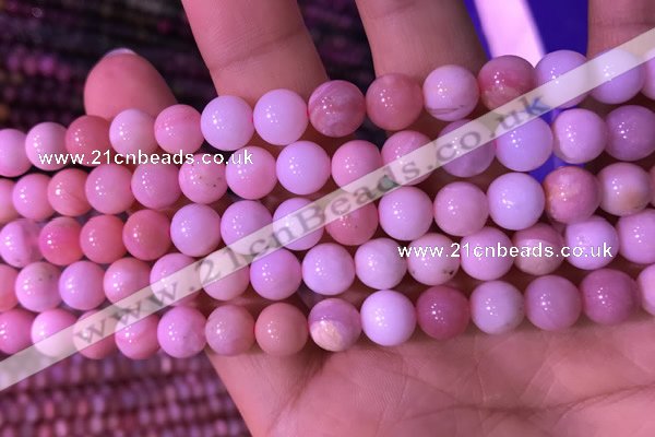 COP1521 15.5 inches 8mm round natural pink opal beads wholesale