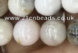 COP1542 15.5 inches 8mm round AB-color natural pink opal beads