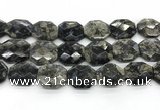 COP1551 25*30mm - 27*32mm faceted octagonal grey opal beads