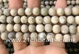 COP1563 15.5 inches 10mm round matte African opal beads