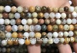 COP1567 15.5 inches 6mm round yellow moss opal beads wholesale