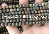 COP1578 15.5 inches 4mm round Australia brown green opal beads