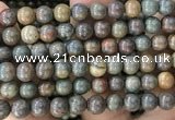 COP1582 15.5 inches 12mm round Australia brown green opal beads