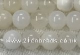 COP1588 15.5 inches 6mm round white opal gemstone beads